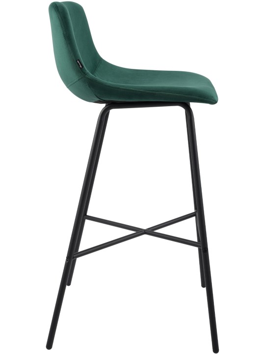 Taburete de bar Altona terciopelo, verde