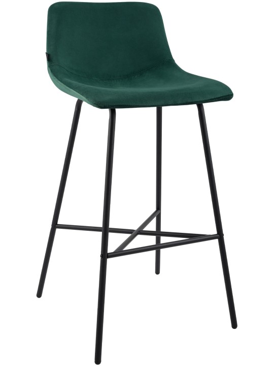 Taburete de bar Altona terciopelo, verde