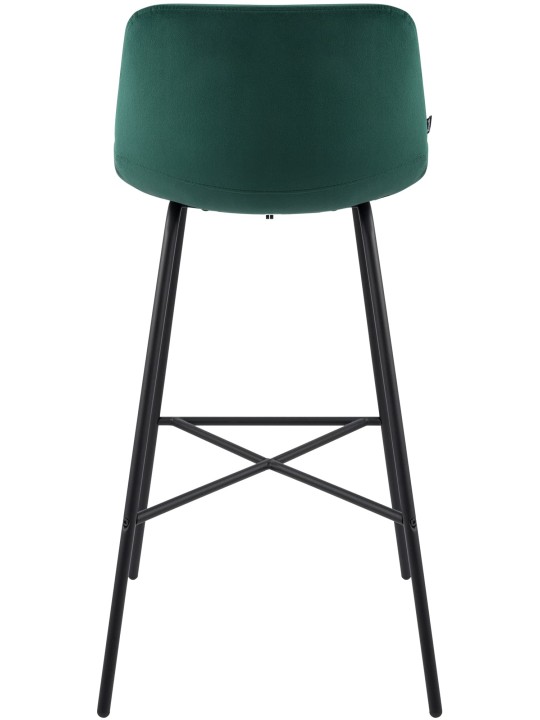 Taburete de bar Altona terciopelo, verde
