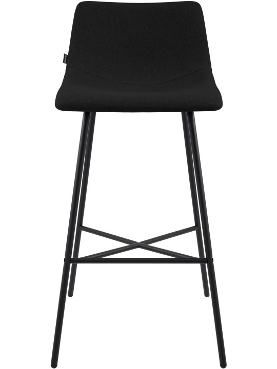 Taburete de bar Altona tela, negro Taburete de bar Altona tela, negro
