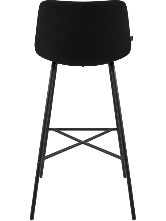 Taburete de bar Altona tela, negro Taburete de bar Altona tela, negro