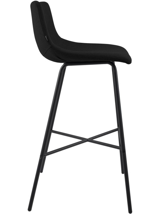 Taburete de bar Altona tela, negro Taburete de bar Altona tela, negro