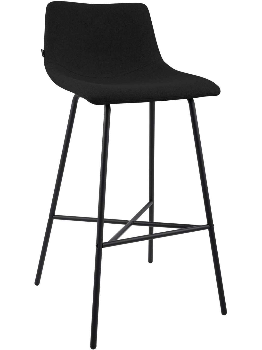 Taburete de bar Altona tela, negro
