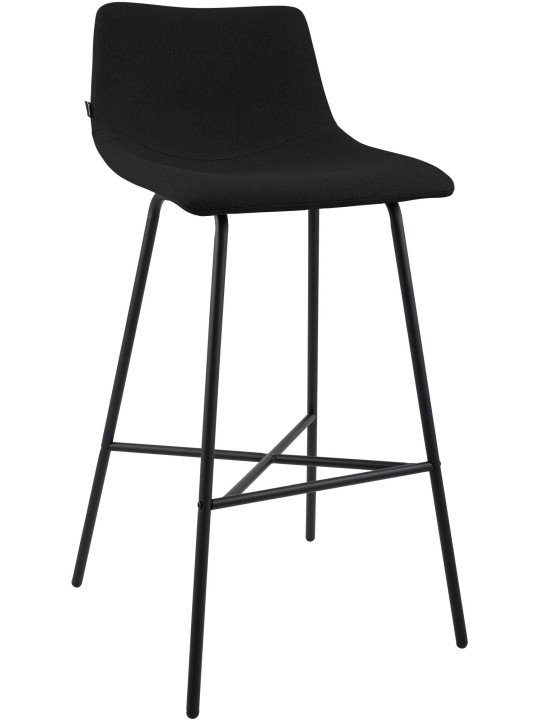 Taburete de bar Altona tela, negro Taburete de bar Altona tela, negro