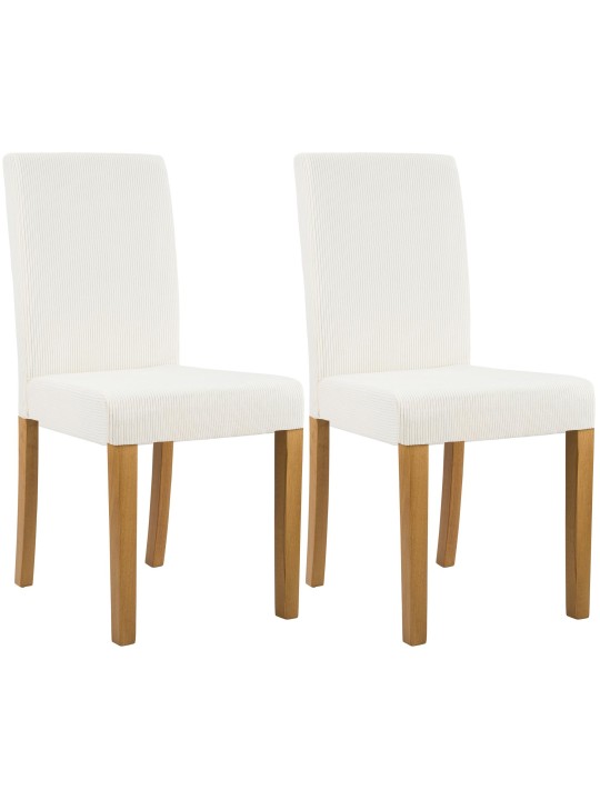 Juego de 2 sillas de comedor Ina Cord luz antigua, crema Juego de 2 sillas de comedor Ina Cord luz antigua, crema