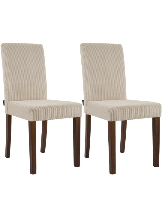 Juego de 2 sillas de comedor Ina Cordón antiguo oscuro, marrón claro Juego de 2 sillas de comedor Ina Cordón antiguo oscuro, marrón claro