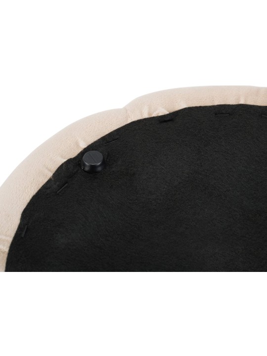 Taburete Drancy Terciopelo M, crema
