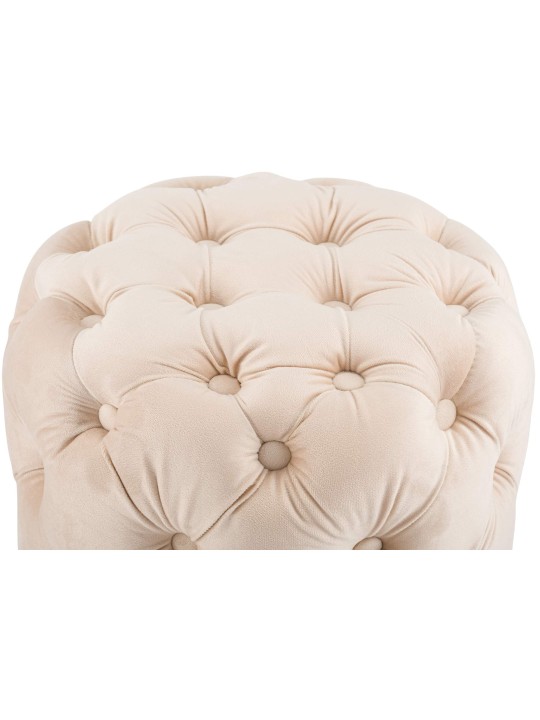 Taburete Drancy Terciopelo M, crema