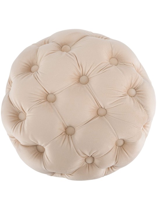 Taburete Drancy Terciopelo M, crema