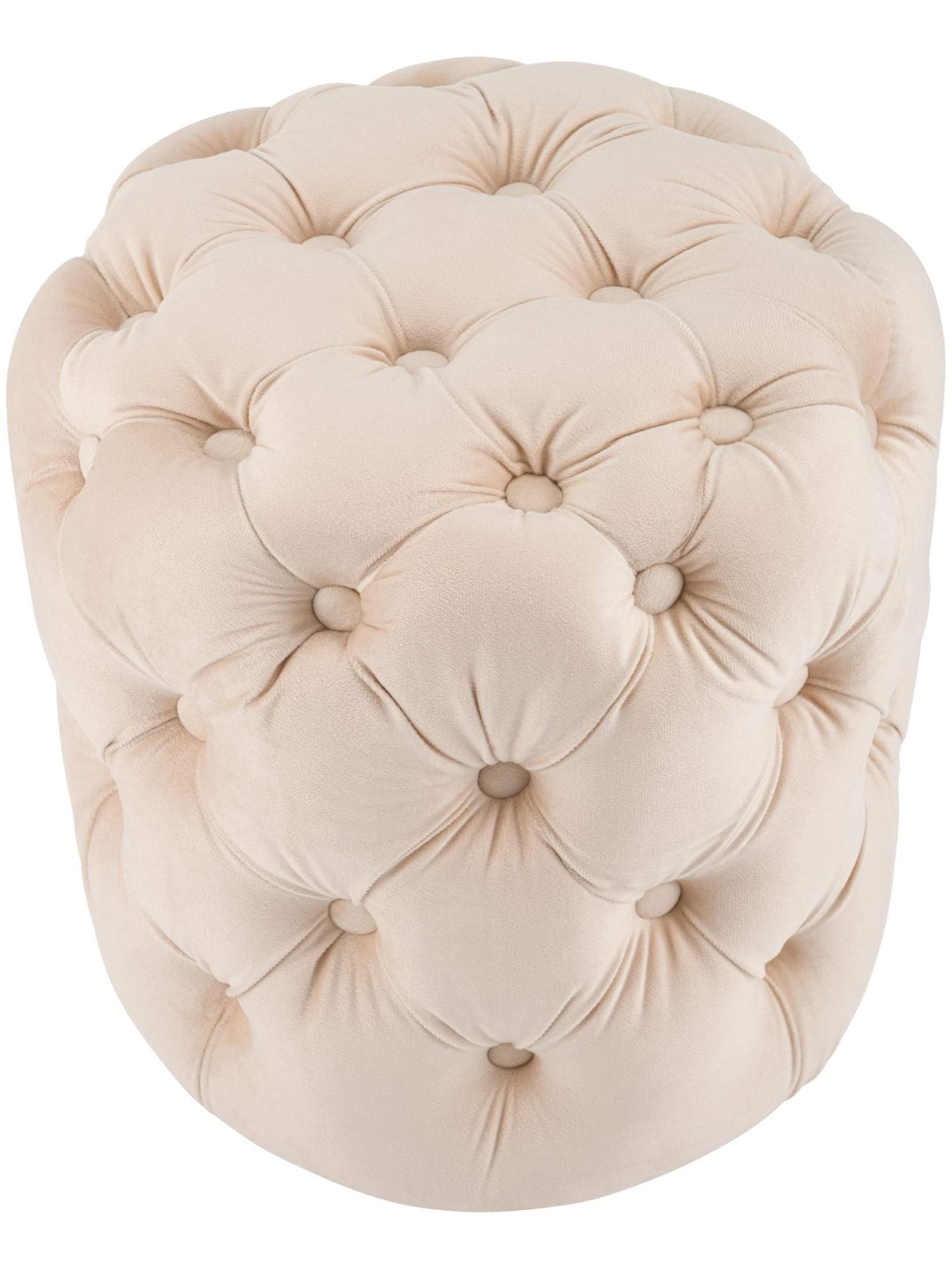 Taburete Drancy Terciopelo M, crema