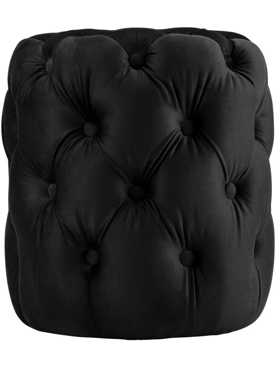 Taburete Drancy Terciopelo M, negro