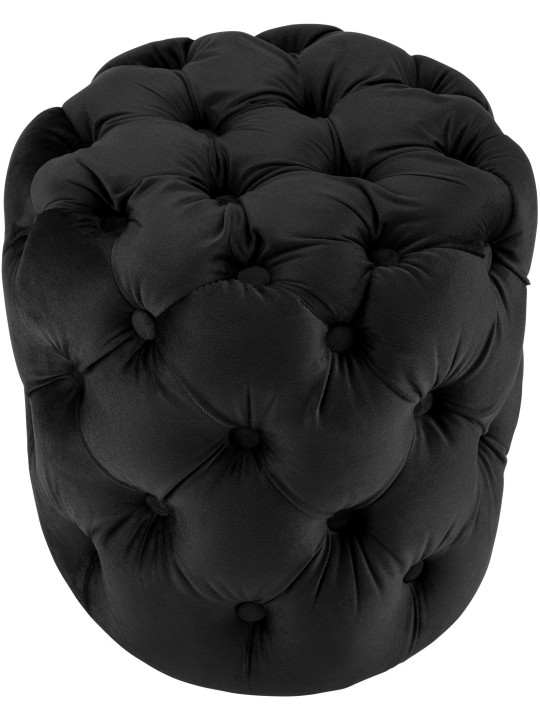 Taburete Drancy Terciopelo M, negro