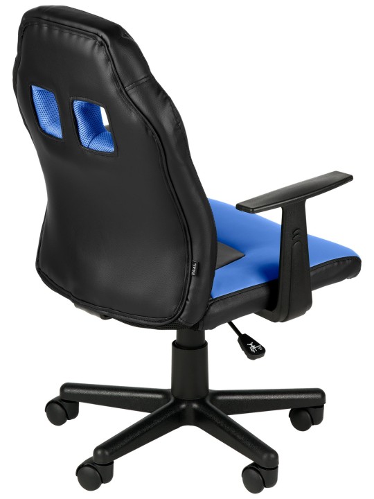 Diversión en silla de oficina para niños, negro/azul