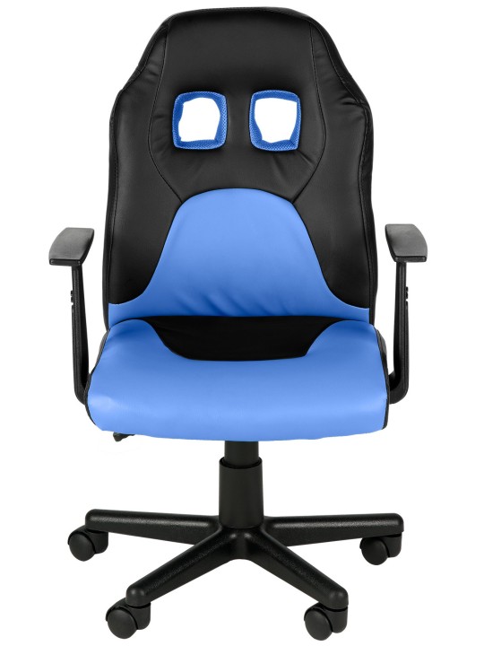 Diversión en silla de oficina para niños, negro/azul