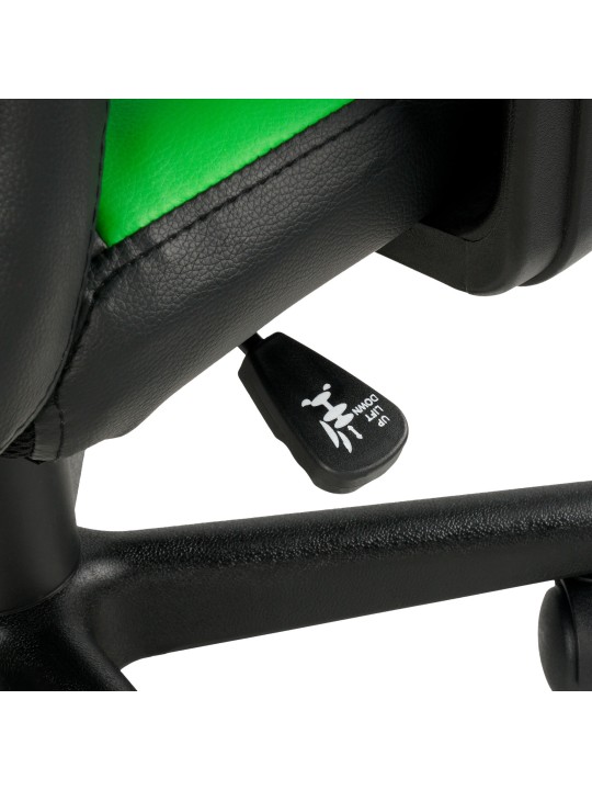 Diversión en silla de oficina para niños, negro/verde