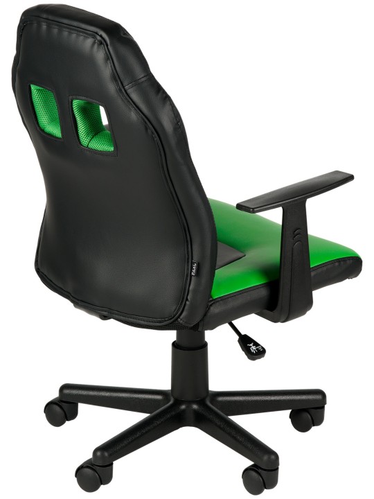 Diversión en silla de oficina para niños, negro/verde