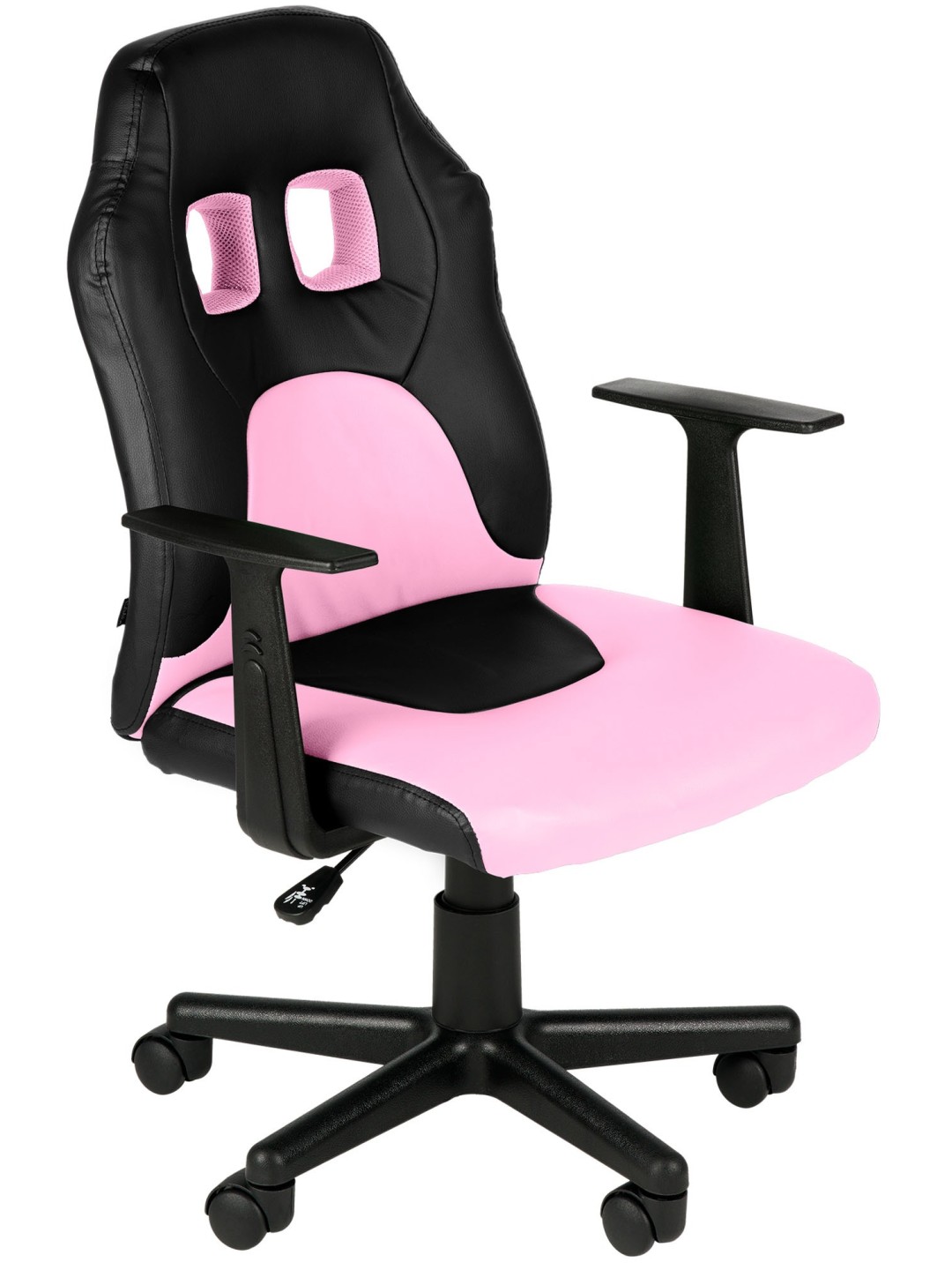 Diversión en silla de oficina para niños, negro/rosa