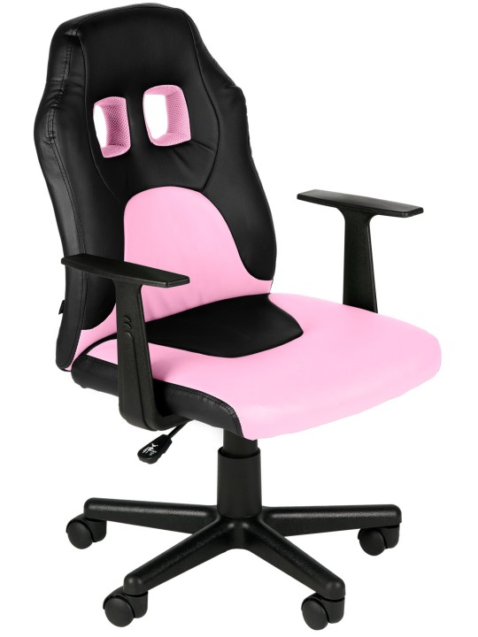 Diversión en silla de oficina para niños, negro/rosa
