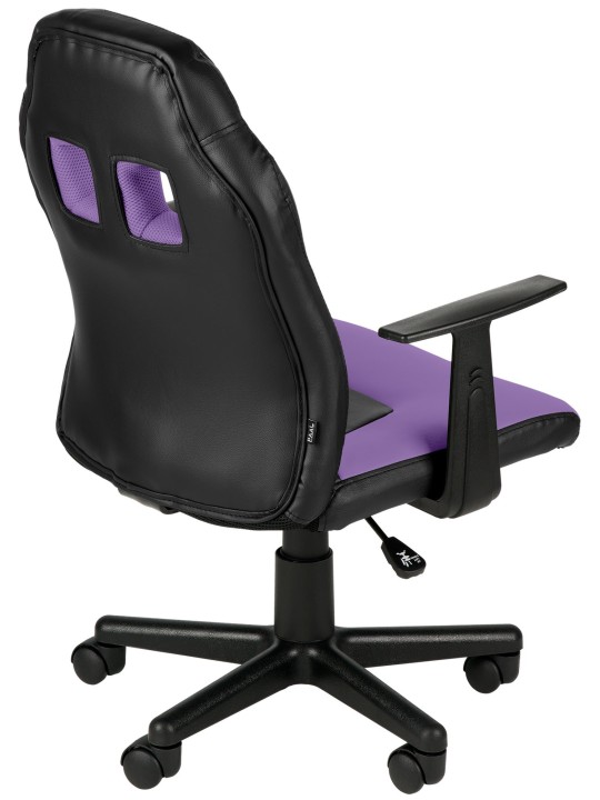 Diversión en silla de oficina para niños, negro/lila