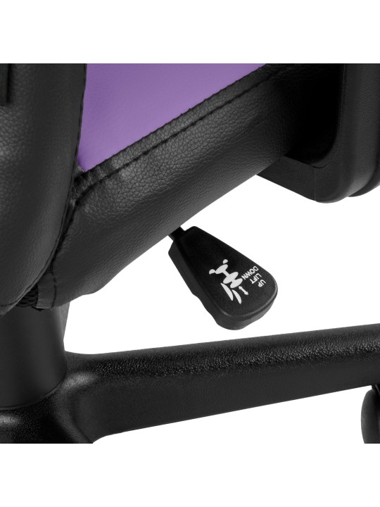 Diversión en silla de oficina para niños, negro/lila