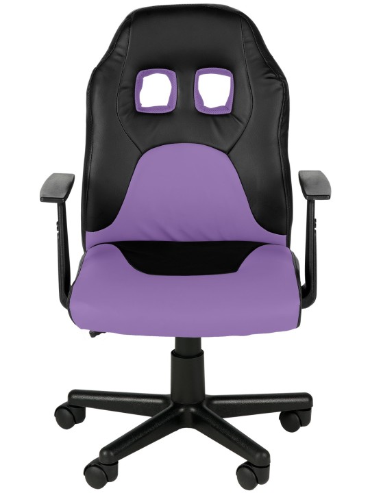 Diversión en silla de oficina para niños, negro/lila