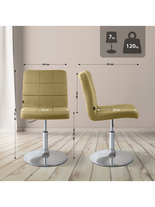 Silla Ricky tela, verde