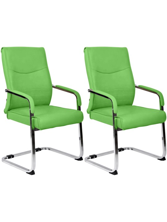 Juego de 2 sillas para visitas Hobart, verde Juego de 2 sillas para visitas Hobart, verde