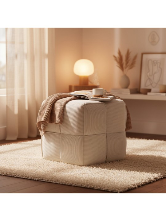 Taburete Forinta Cordón, crema