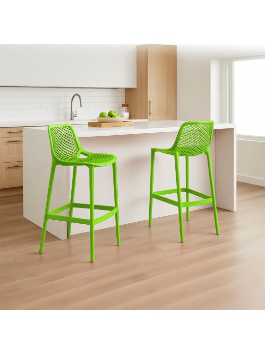 Juego de 2 taburetes de bar Air, verde