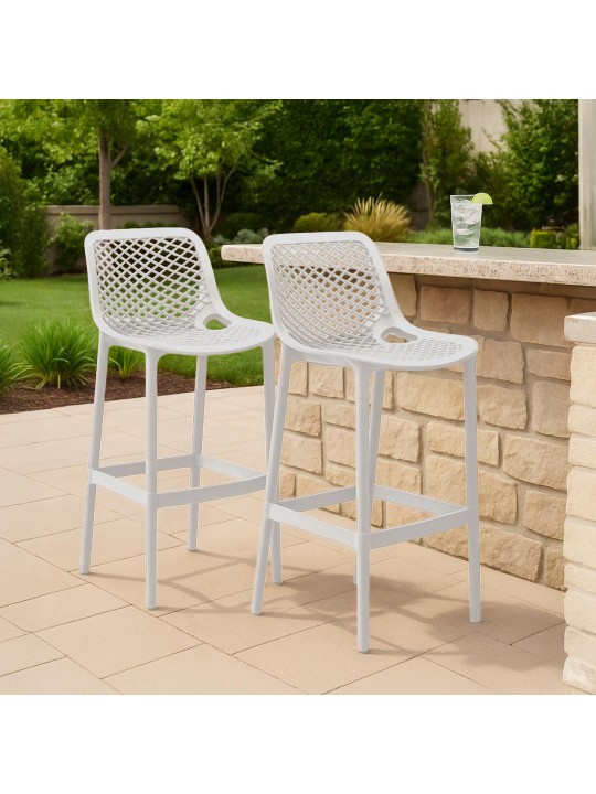 Juego de 2 taburetes de bar Air, blanco Juego de 2 taburetes de bar Air, blanco
