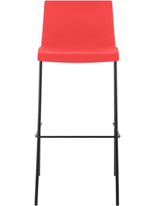 Taburete de bar Hoover estructura de 4 pies, rojo
