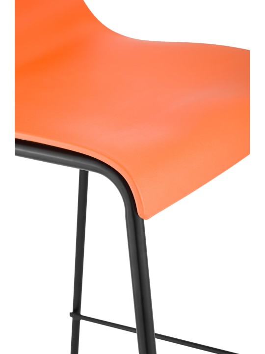 Taburete de bar Hoover estructura de 4 pies, naranja