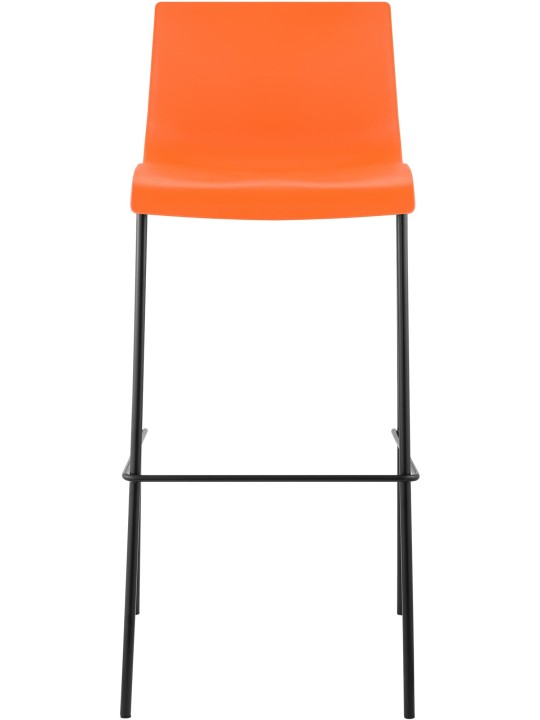 Juego de 2 taburetes de bar Hoover con estructura de plástico de 4 pies, naranja Juego de 2 taburetes de bar Hoover con estructura de plástico de 4 pies, naranja