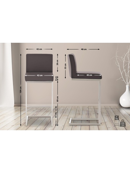 Taburete de bar Paros, marrón