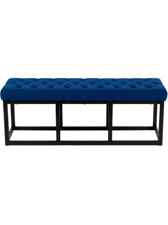 Banco Polson terciopelo 120 cm, azul Banco Polson terciopelo 120 cm, azul