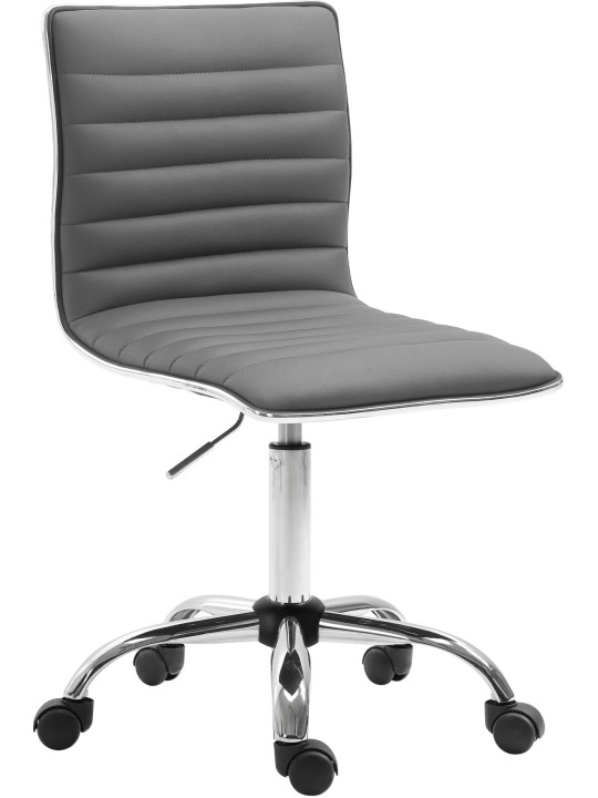 Taburete de trabajo Alamosa piel sintética, gris Taburete de trabajo Alamosa piel sintética, gris