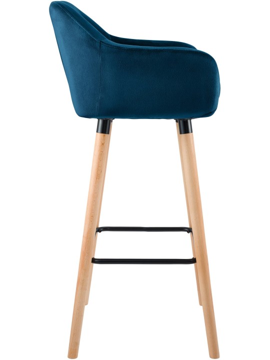 Taburete de bar Grant terciopelo, azul