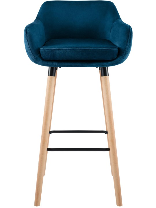 Taburete de bar Grant terciopelo, azul