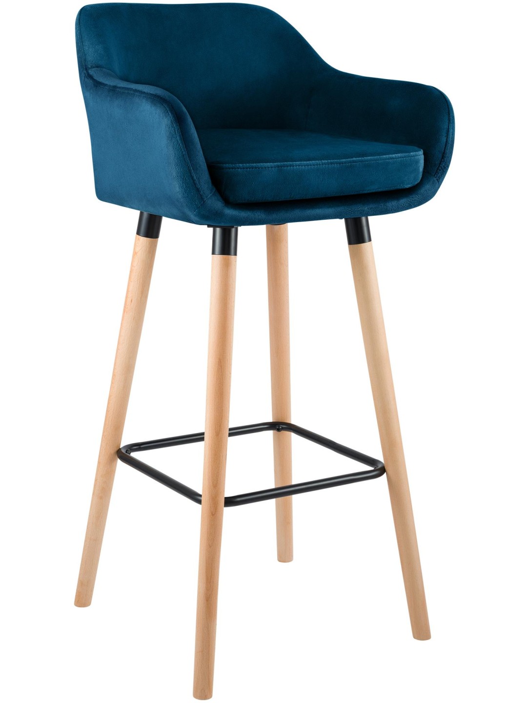 Taburete de bar Grant terciopelo, azul
