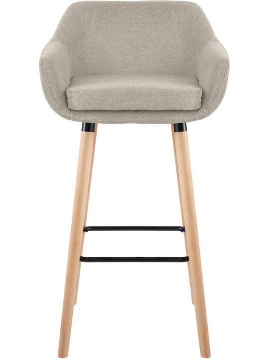 Taburete de bar Grant tela, crema