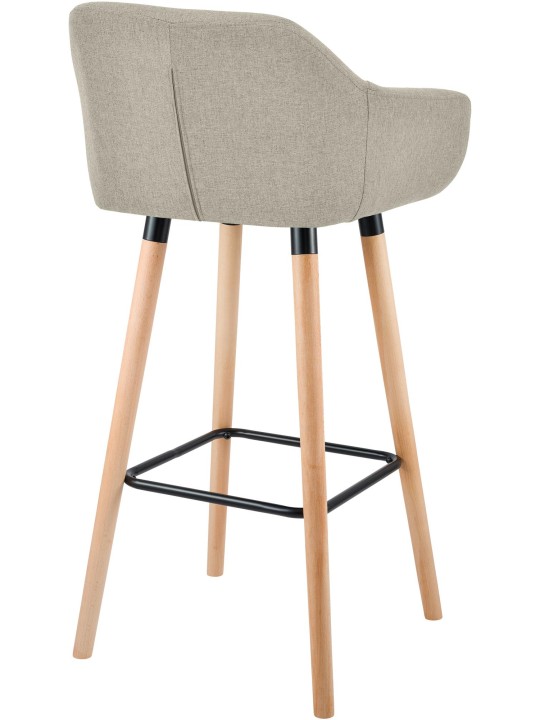 Taburete de bar Grant tela, crema