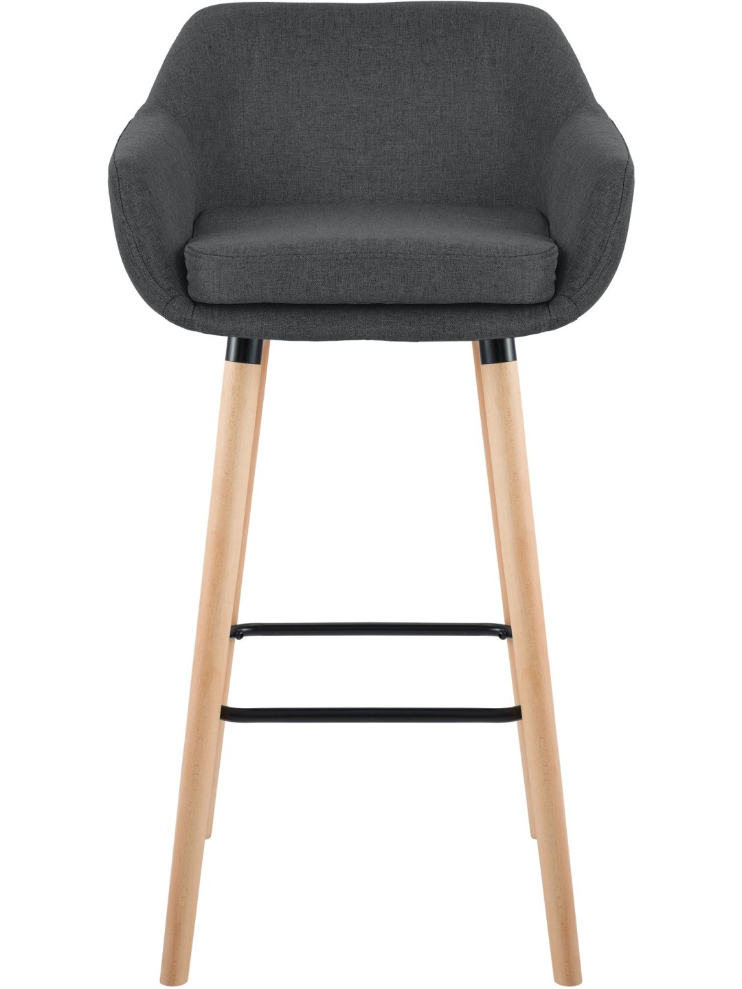 Taburete de bar Grant tela, gris oscuro