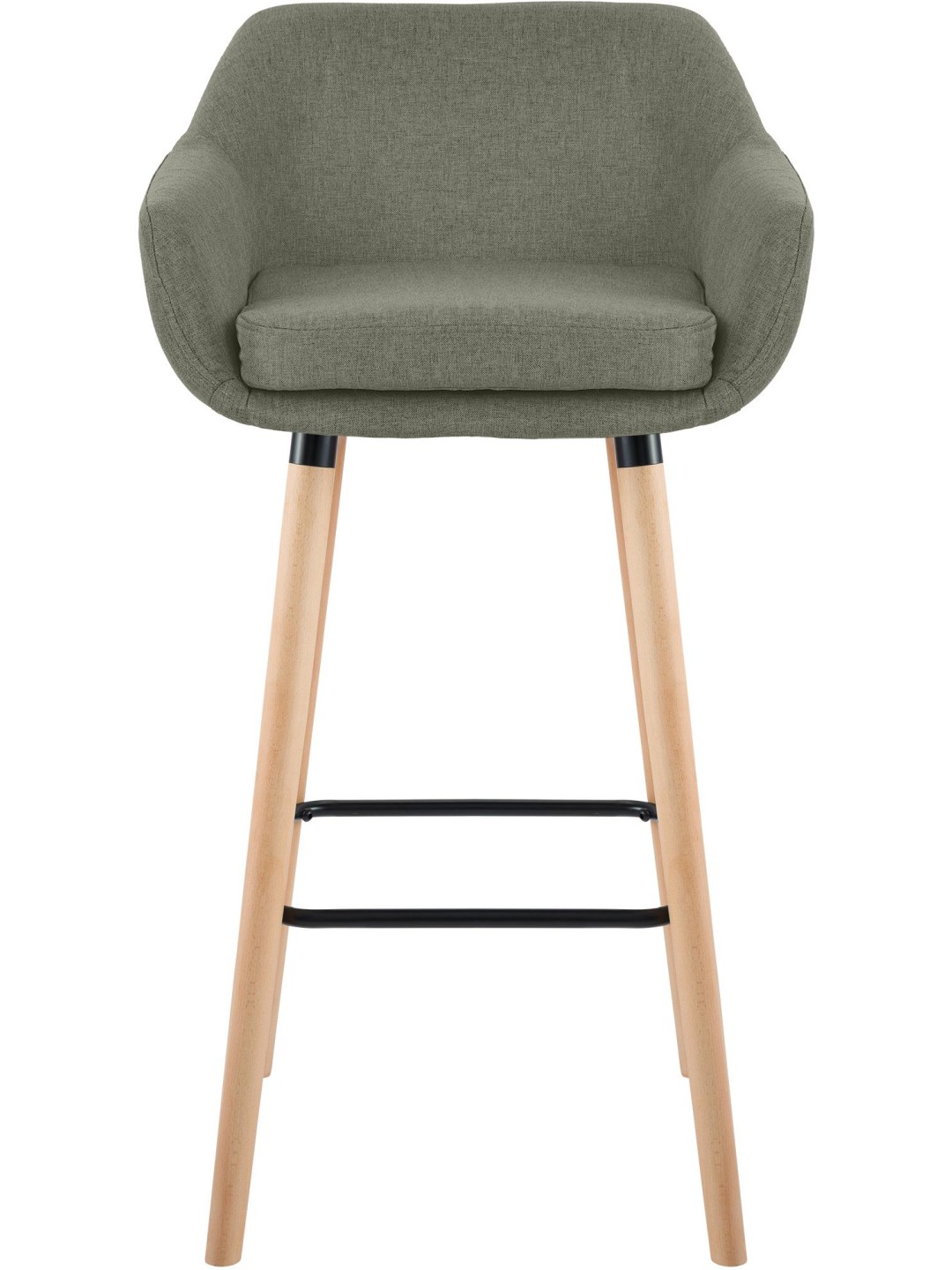 Taburete de bar Grant tela, gris claro