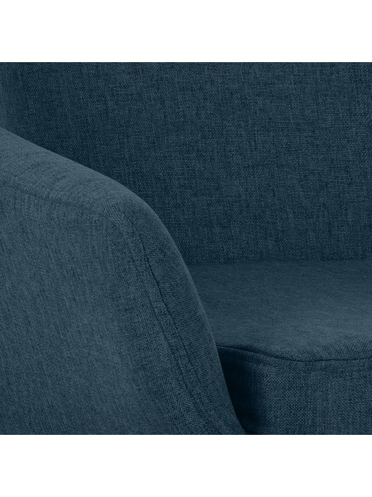 Juego de 2 taburetes de bar Grant tela, azul