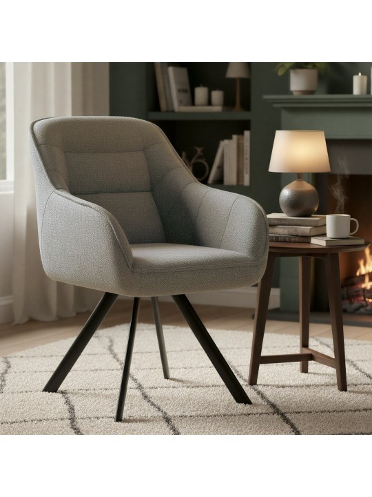 Silla Pettuli tela, taupe