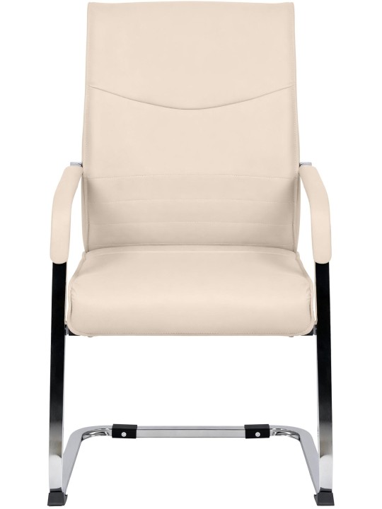 Juego de 2 sillas para visitas Hobart, crema