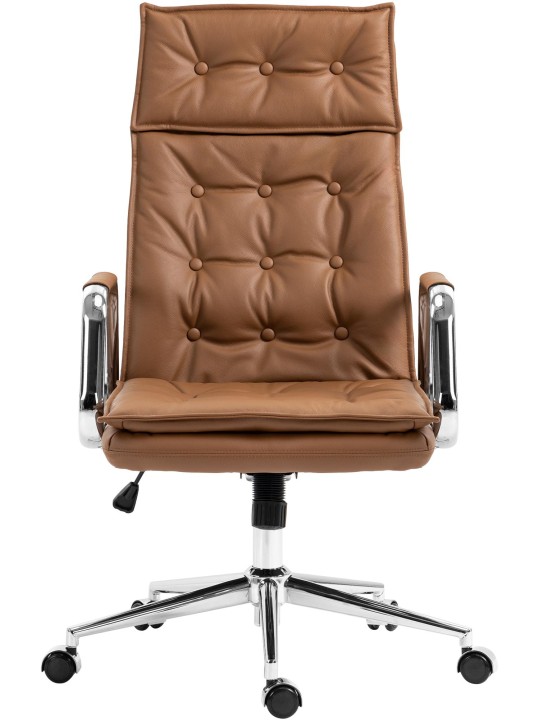 Silla de oficina Sotira cuero genuino, marrón claro Silla de oficina Sotira cuero genuino, marrón claro