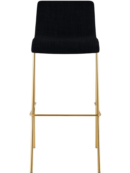 Taburete de bar Tela Hoover 4 pies dorado, negro