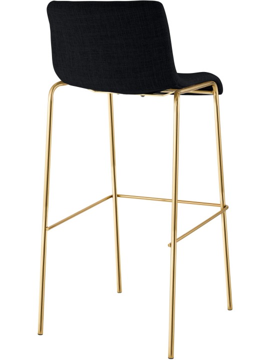 Taburete de bar Tela Hoover 4 pies dorado, negro