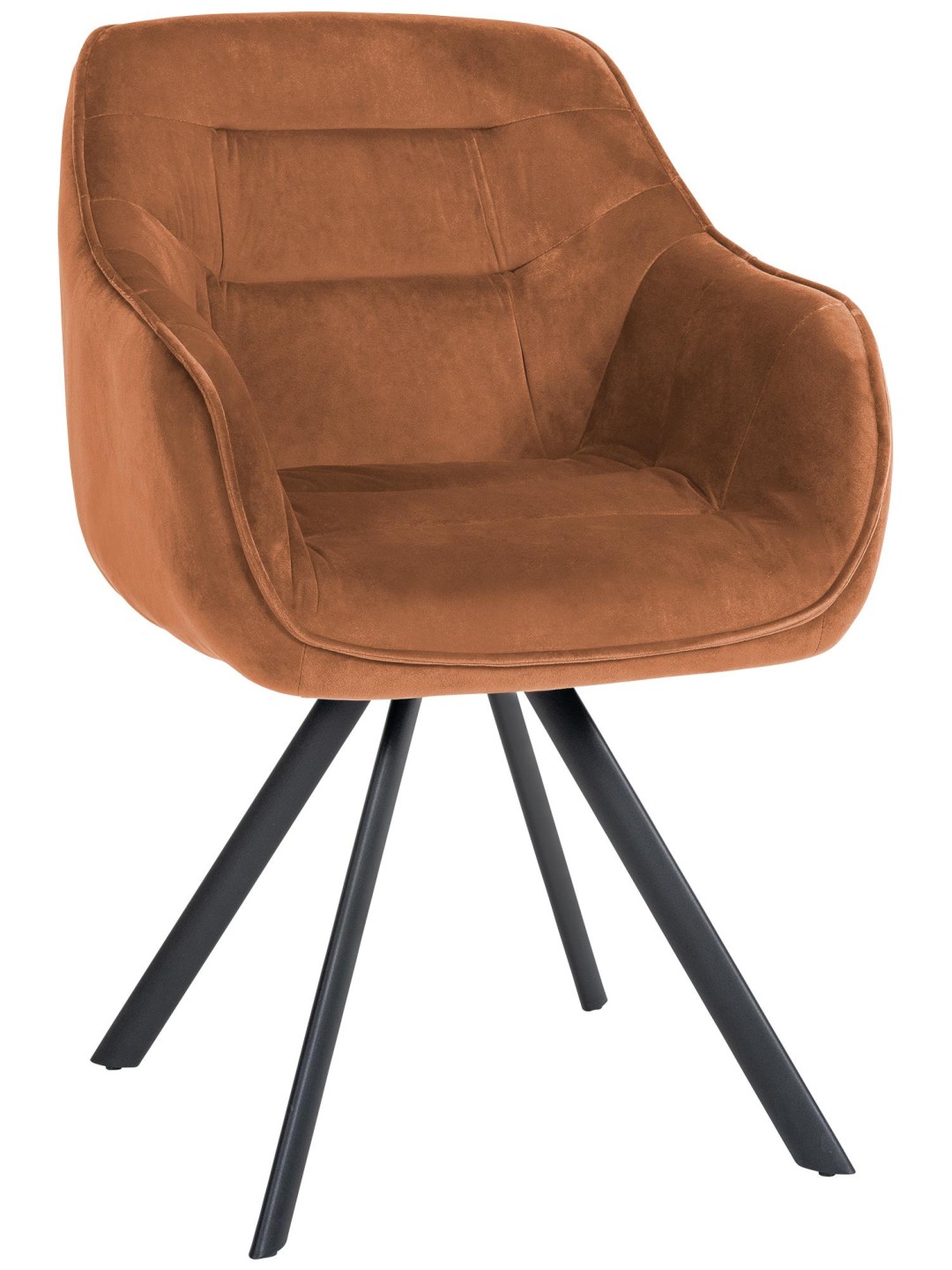 Silla Russel terciopelo, café